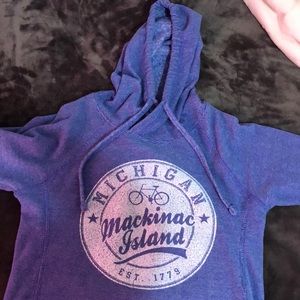 Mackinac Island blue hoodie S